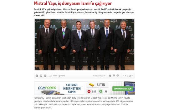 www.dunya.com - Mistral Yapı, iş dünyasını İzmir’e çağırıyor